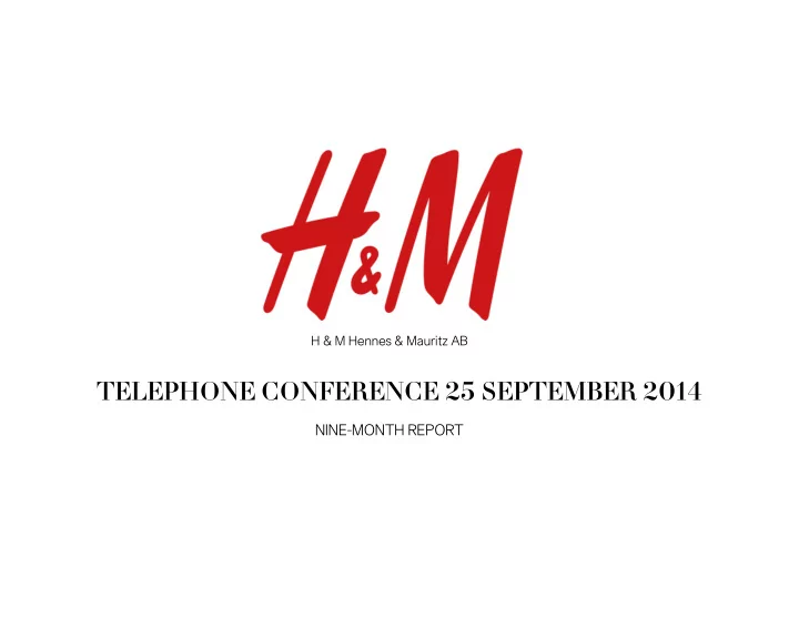 telephone conference 25 september 2014