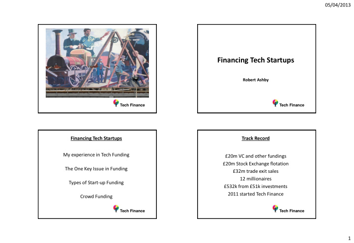 financing tech startups