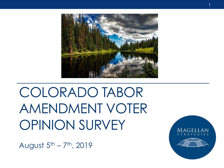 colorado tabor amendment voter opinion survey