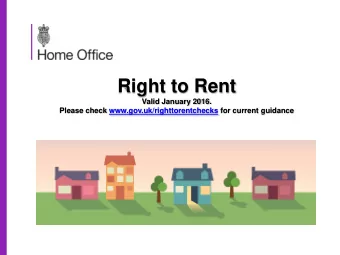Right to Rent  Valid January 2016.  Please check www.gov.uk/righttorentchecks for current guidance