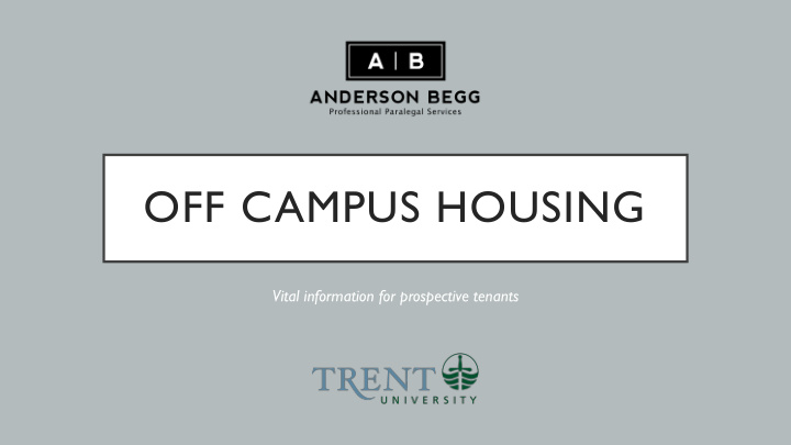 off campus housing