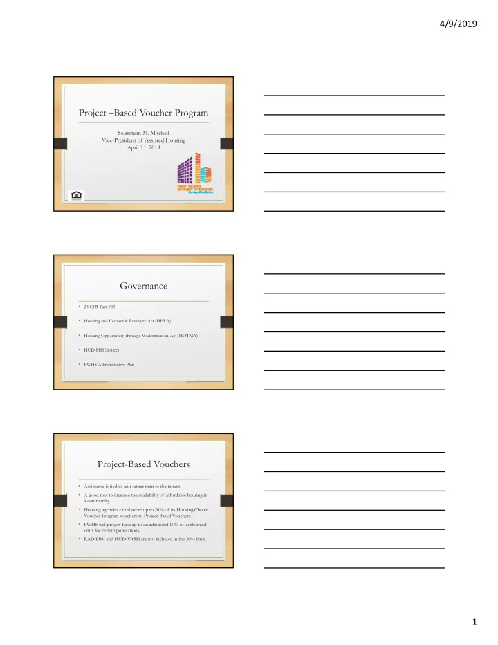 project based voucher program