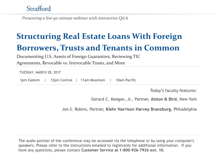 structuring real estate loans with foreign borrowers