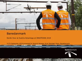Banedanmark  Nordic Hour at Austria Advantage at INNOTRANS 2018  19.Th September 2018 presented by