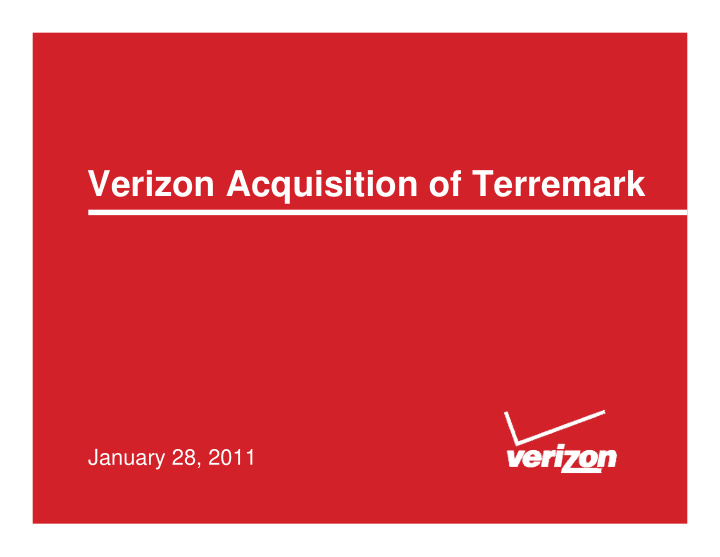verizon acquisition of terremark