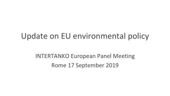Update on EU environmental policy  INTERTANKO European Panel Meeting  Rome 17 September 2019  62%