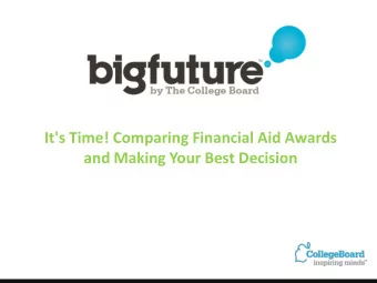 and Making Your Best Decision  Tonights agenda  Our goal this evening is to:  Explain the