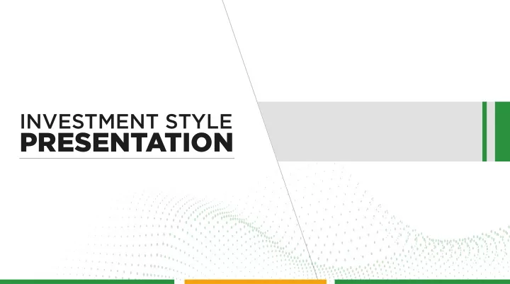 investment style