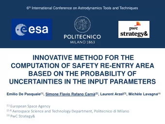 COMPUTATION OF SAFETY RE-ENTRY AREA  BASED ON THE PROBABILITY OF  UNCERTAINTIES IN THE INPUT