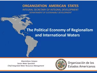 Background  ORGANIZATION  AMERICAN  STATES  INTEGRAL SECRETARY OF INTEGRAL DEVELOPMENT  DEPARTAMENT
