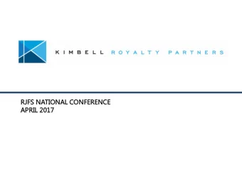 RJFS NATIONAL CONFERE  RENCE  APRIL 201  2017  CONFIDENTIAL | NOT FOR DISTRIBUTION  Dis  iscla