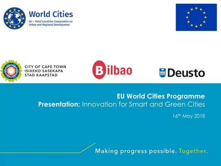 eu world cities programme presentation innovation for