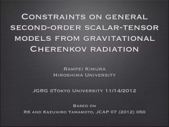 Constraints on general  second-order scalar-tensor  models from gravitational  Cherenkov radiation