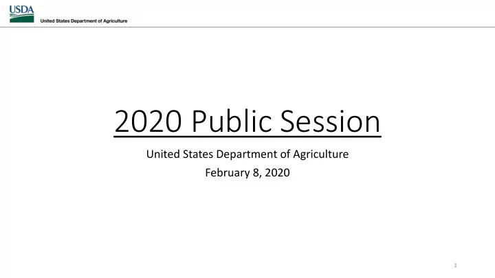 2020 public session