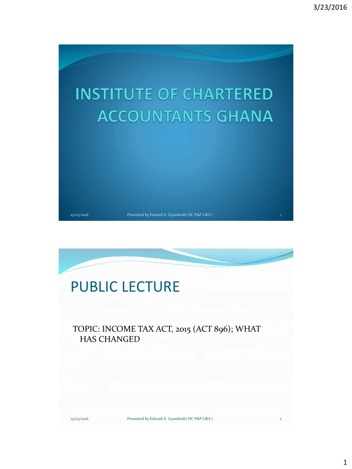 public lecture