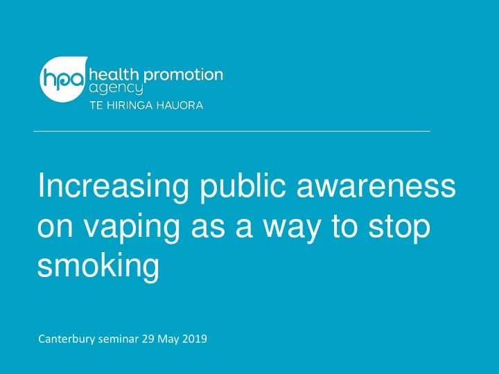 increasing public awareness