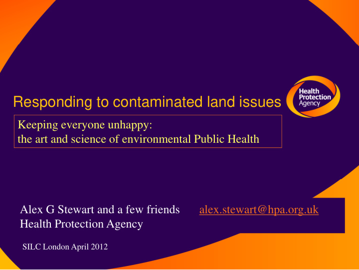responding to contaminated land issues