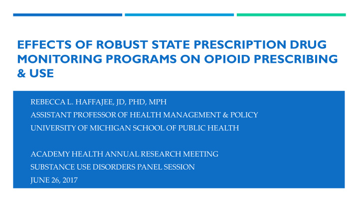 monitoring programs on opioid prescribing