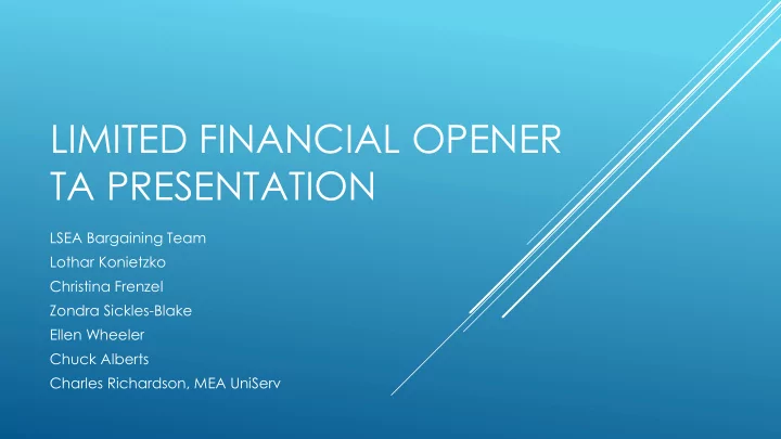 ta presentation