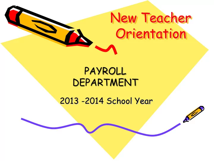 new teacher orientation
