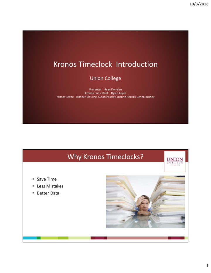 kronos timeclock introduction