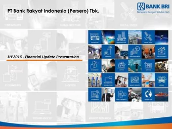 PT Bank Rakyat Indonesia (Persero) Tbk.  1H2016 - Financial Update Presentation  Outline  3