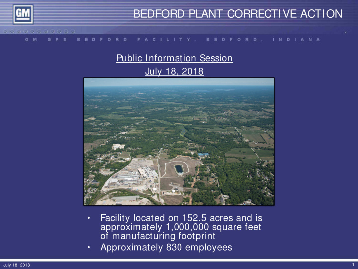 bedford plant corrective action