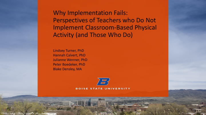 why implementation fails perspectives of teachers who do