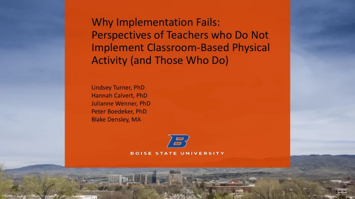 why implementation fails perspectives of teachers who do