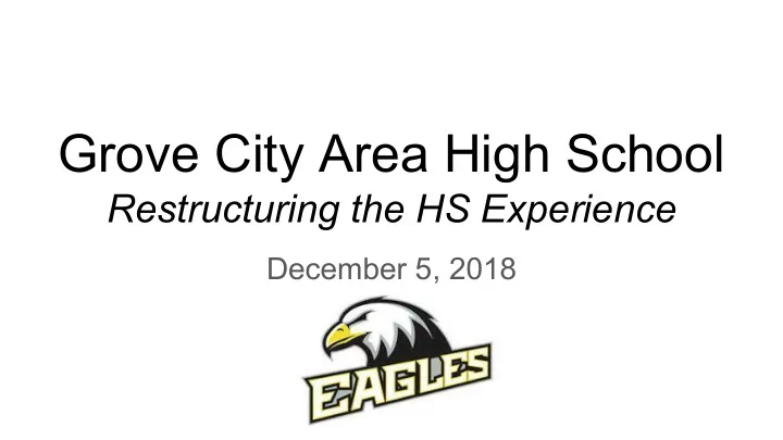 grove city area high school