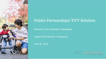 Public Partnerships EVV Solution  Electronic Visit Verification Capabilities  Applied