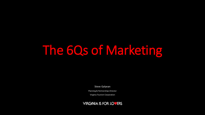 the 6qs of marketing