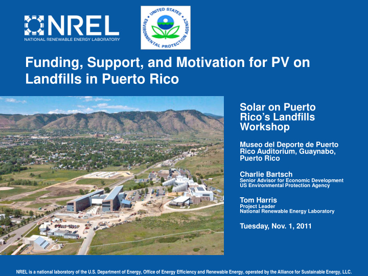funding support and motivation for pv on landfills in