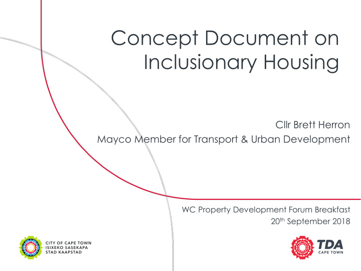concept document on inclusionary housing