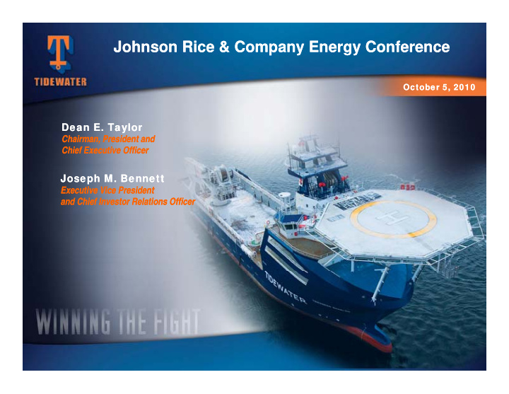 johnson rice company energy conference johnson rice