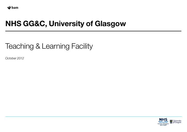 nhs gg c university of glasgow teaching learning facility