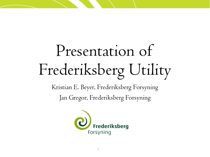 frederiksberg utility