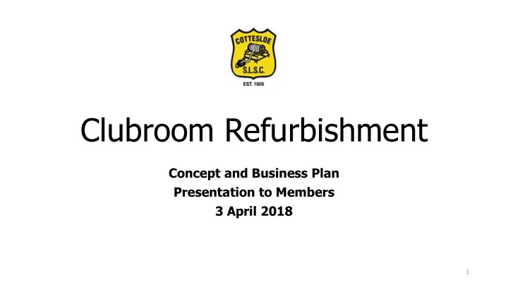 clubroom refurbishment