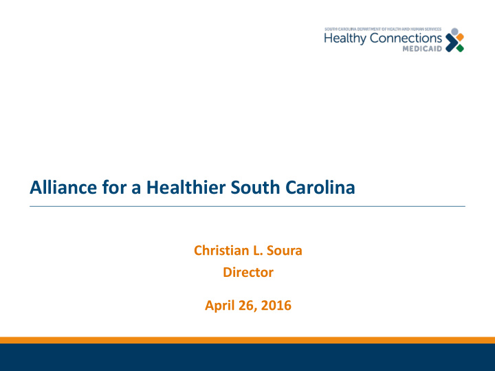 alliance for a healthier south carolina