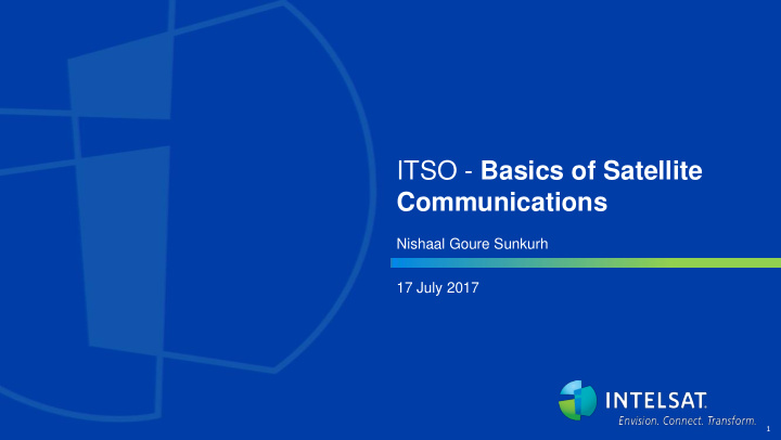 itso basics of satellite communications