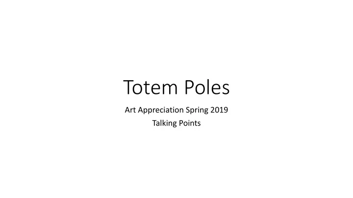 totem poles