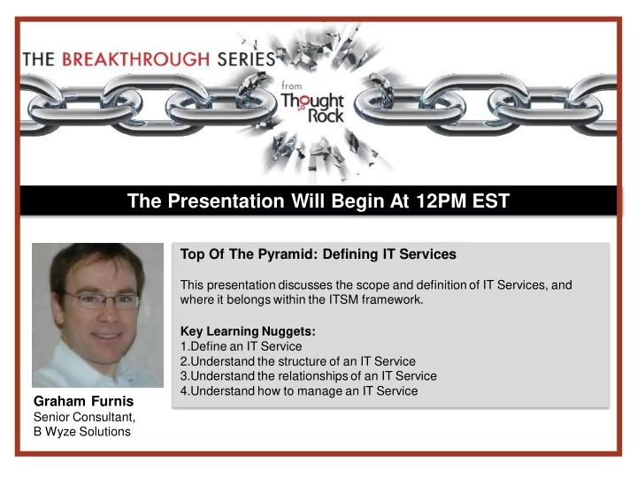 the presentation will begin at 12pm est