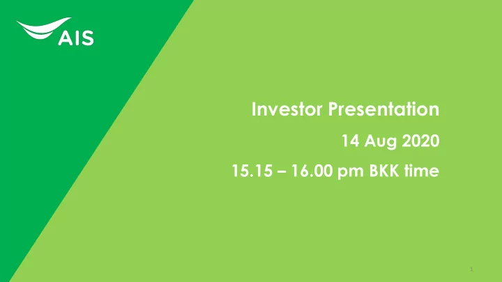 investor presentation