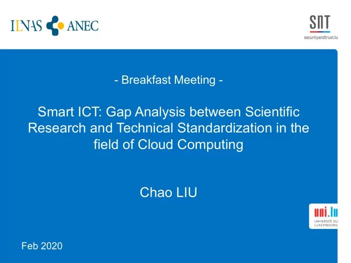 smart ict gap analysis between scientific research and