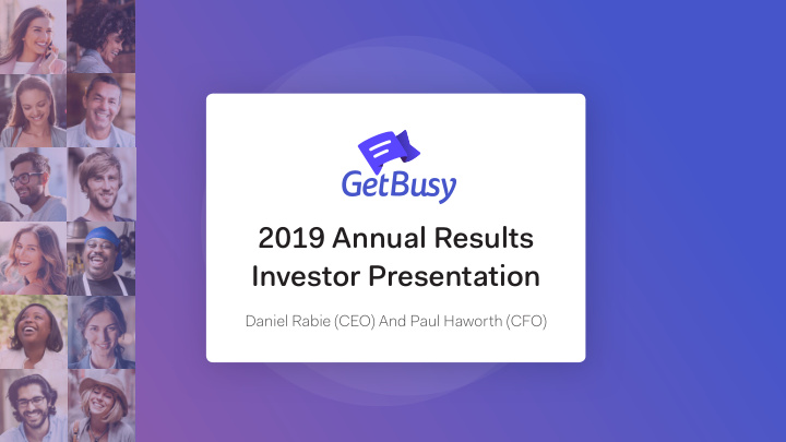 2019 annual results investor presentation