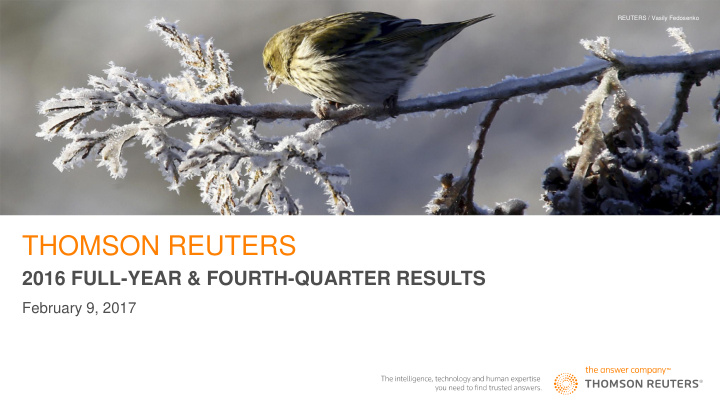 2016 full year fourth quarter results february 9 2017