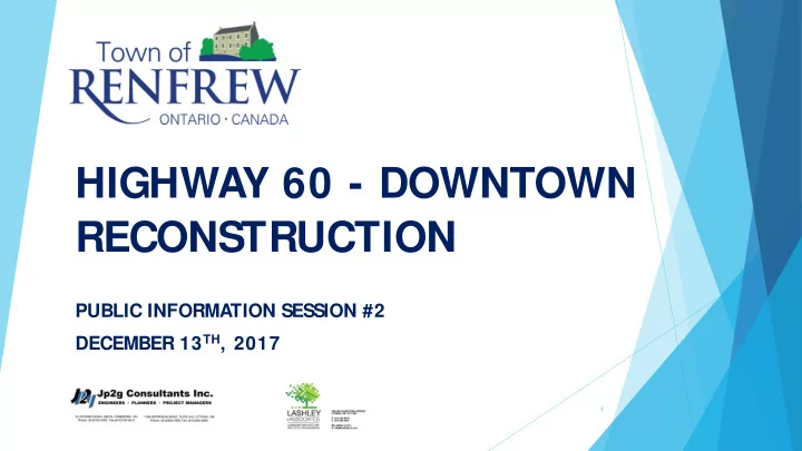 highway 60 downtown reconstruction