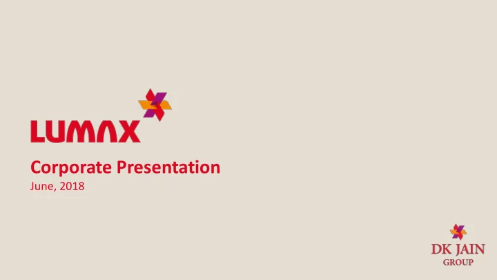 corporate presentation