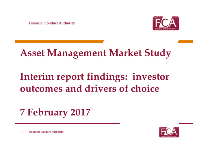 asset management market study interim report findings