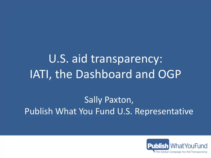 iati the dashboard and ogp
